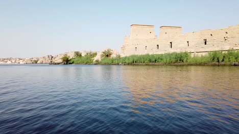 Hyperlapse-video-of-the-temple-complex-on-the-island-of-Philae-on-the-Nile,Philae-temple,-Aswan,-Egypt