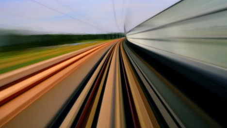 Seamless-loop-timelapse-of-high-speed-train-ride