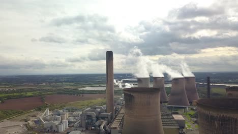 Power-station---chimneys-aerial-shots