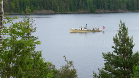 A-old-steamship-sailing-on-a-lake