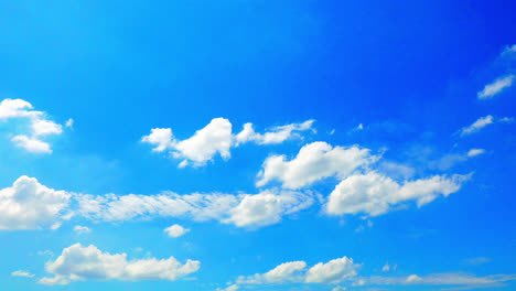 Time-lapse-beautiful-nature-with-white-cloud-moving-on-blue-sky