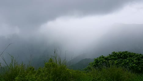 Storm-clouds-approaching-very-fast-in-Vagamon,-Kerala,-India