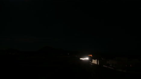 Time-Lapse-of-Power-Outage-in-Mancha-Blanca-village,-Lanzarote,-Canary-Islands,-Spain
