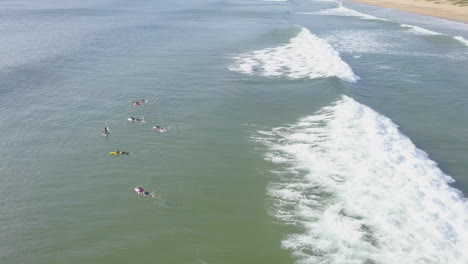 Aerial-of-surfing-along-coast-of-South-Africa