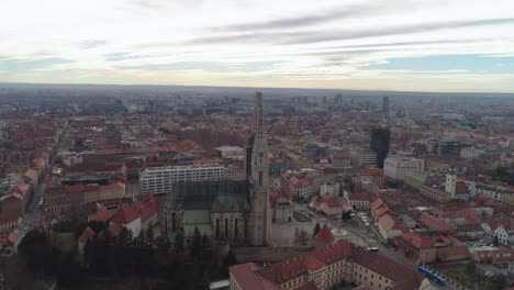 Wide-aerial-rise-over-central-Zagreb