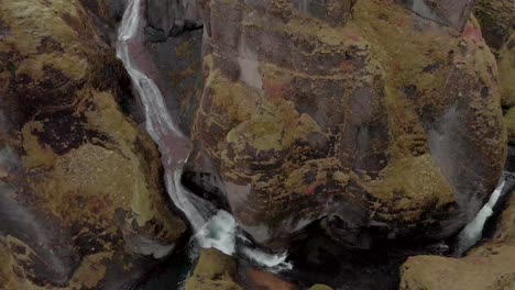 Cinematic-aerial-flyover-of-stunning-Icelandic-canyon