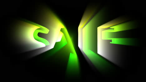 Nahtlose-Schleifen-Suchscheinwerfer-Verkaufsschild-Animation,-Sechs-Sekunden-Lang,-Gelb-grün