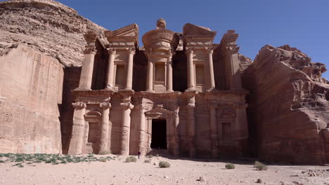 Still-Shot-of-Monastery-in-Petra-City-One-of-Seven-Wonders-of-the-World