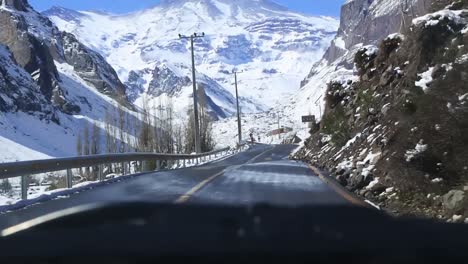 Arriving-to-a-town-in-Cordillera-de-los-Andes-covered-in-snow