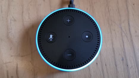 Dispositivo-Amazon-Alexa-Echo-Dot-Respondiendo-A-Una-Pregunta