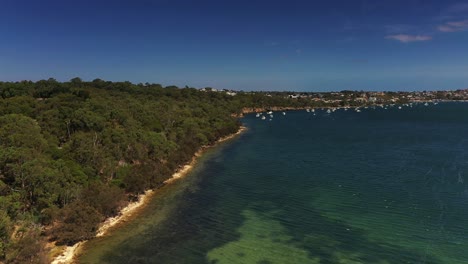 Point-Walter-Australia-Aerial-Drone-Low-Fly-Over-Coast