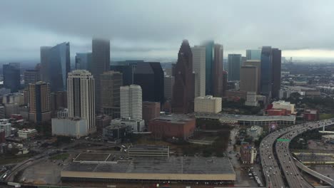 This-video-is-about-an-aerial-of-downtown-Houston-on-a-rainy-and-cloudy-day