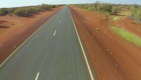 Takeoff-from-the-desert-road---Drone-footage