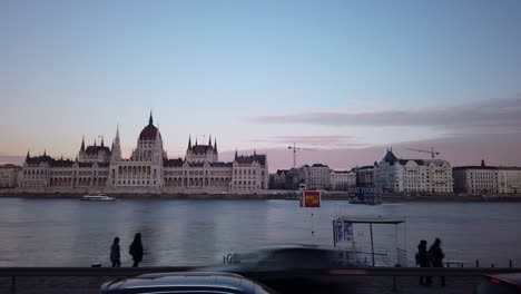 Time-Lapse-of-Hungarian-Parliament-at-winter