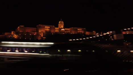 Buda-Castle-at-night,-Budapest,-Hungary