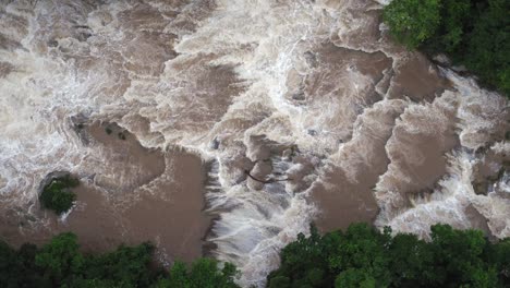 Aerial-cenital-shot-of-the-river-Xanil-and-the-Agua-Azul-waterfalls-in-the-jungle-of-Chiapas