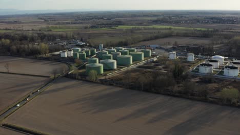 Aerial-view-of-oil-storage-with-a-storage-capacity-of-approximately-220,000-cubic-meters,-storage-and-handling-services-for-petroleum-products