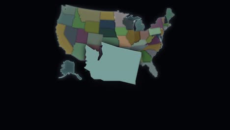 Der-Bundesstaat-Washington-Ist-Hervorgehoben-–-Karte-Der-USA-–-Vereinigte-Staaten
