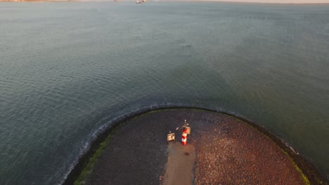Aerial:-Sunset-at-Fort-Rammekens-and-the-port-of-Vlissingen
