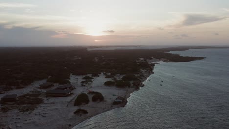 Aerial:-Kitesurfers-in-the-lagoon-of-Atins,-Northern-Brazil