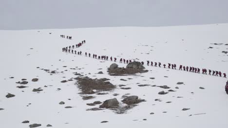 Himalayan-Mountaineers-walking-towards-their-destination-in-discipline