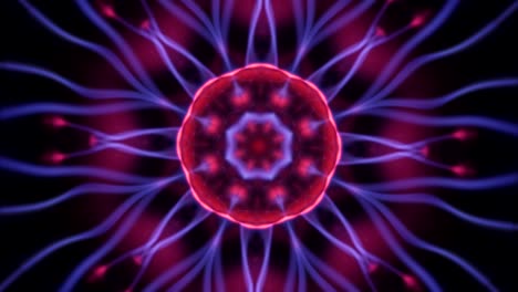 Wechselnder-Kaleidoskop-Hintergrund-In-Neonfarben-Generist-Aus-Einer-Plasmakugel