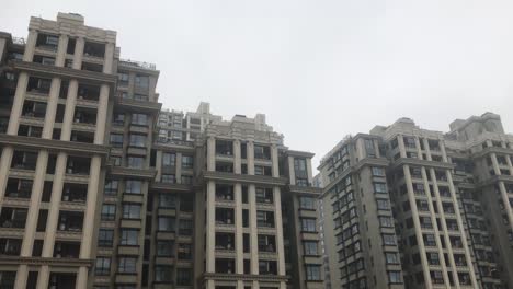 Moderne-Hochhäuser,-Panorama-Der-Neueren-Ländlich-städtischen-Gebiete-Der-Französischen-Konzession,-Die-Langsam-Die-Welt-Der-Historischen-Wohnungen-In-Shanghai-Ersetzen