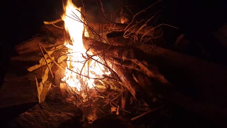 beautiful-footage-4k-campfire-on-rural-area