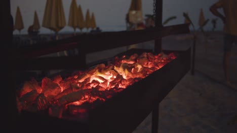 BBQ-Grill-at-the-beach---evening---slow-motion