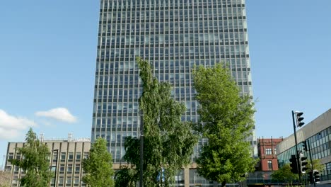 The-Arts-Tower-University-of-Sheffield-Sunny-Day-Low-Angle-Shorter-4K-25p
