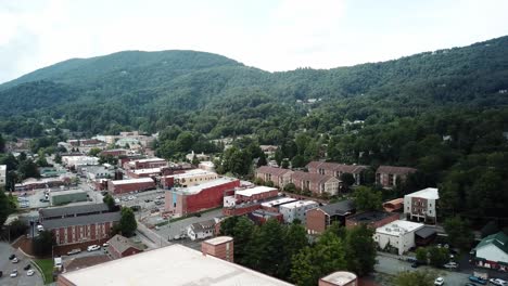 Aerial-panning-the-Town-of-Boone-in-Boone-NC