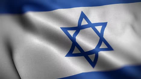 Angled-view-of-the-Israeli-Flag-flapping-in-HD
