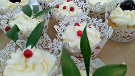 Wedding-cupcakes-many-close-up-of-tasty-snack