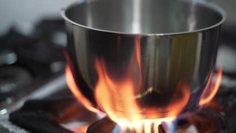 Metal-pot-on-the-stove-fire