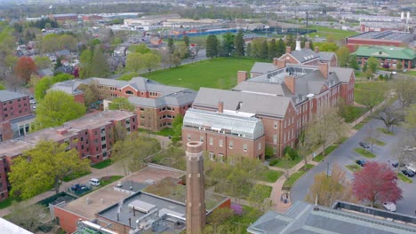 Aerial-of-prominent-university-in-USA
