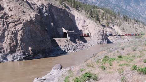 CP-freight-train-enters-series-of-tunnels-in-Thompson-River-Canyon