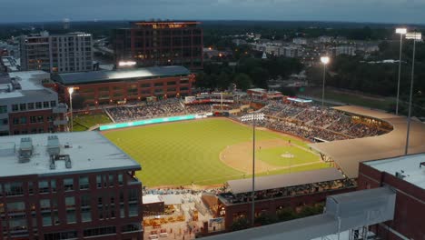 Durham-Bulls-Minor-League-Baseball-Game-in-Triple-A-East,-affiliate-for-Tampa-Bay-Rays