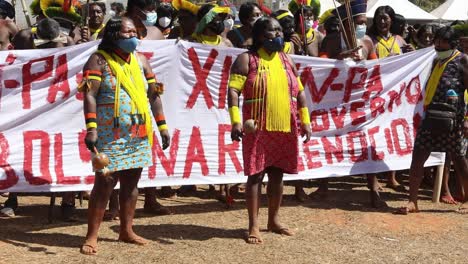 Frauen-Indigener-Stämme-Des-Amazonas-Regenwaldes-Protestieren-In-Brasiliens-Hauptstadt-Brasilia