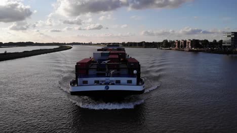 Forward-Bow-Of-Missouri-Inland-Container-Vessel-Navigating-River-Noord