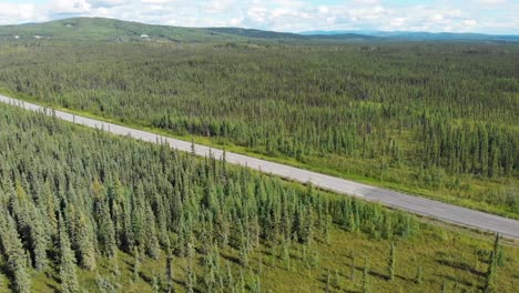 4K-Drone-Video-of-Summer-Tundra-Wilderness-in-North-Star-Borough,-Fairbanks,-Alaska