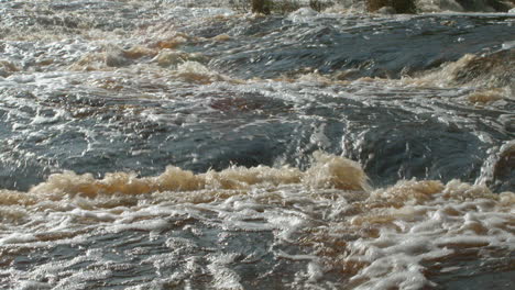 Close-up-of-powerfull-river-stream-waterfall