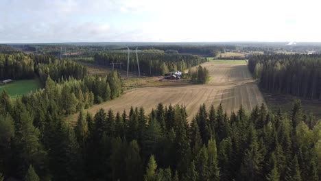 Landscape-shot-of-forests-in-Oulanka-National-Park-in-Finland