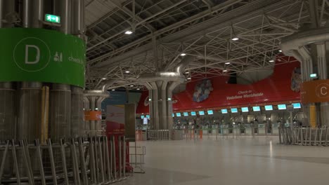 An-empty-airport-in-Lisbon,-Portugal-because-of-Covid-restrictions