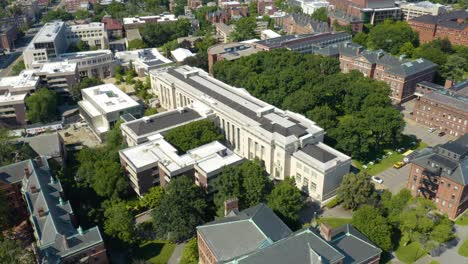 Orbiting-Aerial-Shot-Above-Harvard-Law-School-Library