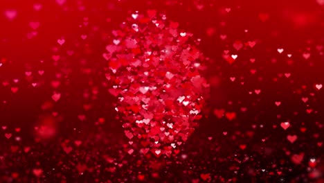 Glamour-Rojo-Corazón-Formas-Partículas-Fondo-Día-De-San-Valentín-Y-Videos-De-Bodas