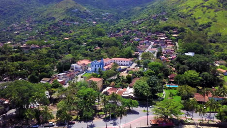 Aerial-view-of-the-historic-center-of-Ilhabela-located-on-the-north-coast-of-the-State-of-Sao-Paulo,-Brazil