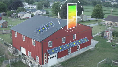 Solar-panels-on-red-barn