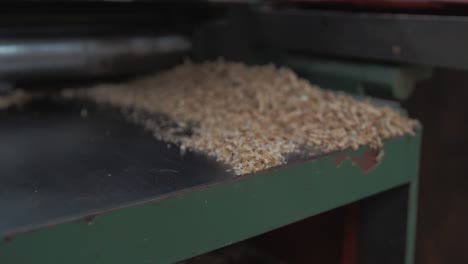 Fine-oak-wood-sawdust-from-thickness-planer-machine