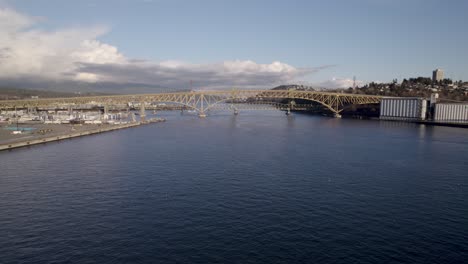Ironworkers-Memorial-Bridge-O-Segundo-Puente-Estrecho,-Vancouver-En-Columbia-Británica,-Canadá