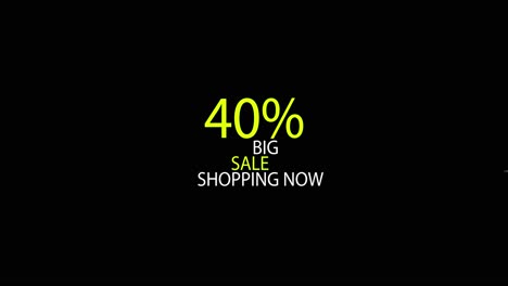4K-text-animation,-forty-percent-big-sale-shopping-now
